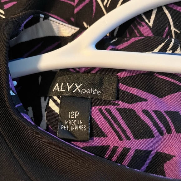 Alyx Black and Purple Leaf Print Dress - Picture 8 of 12